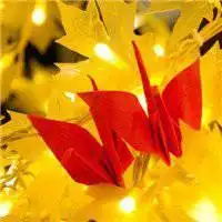 红色千纸鹤头像图片点击鼠标右键下载