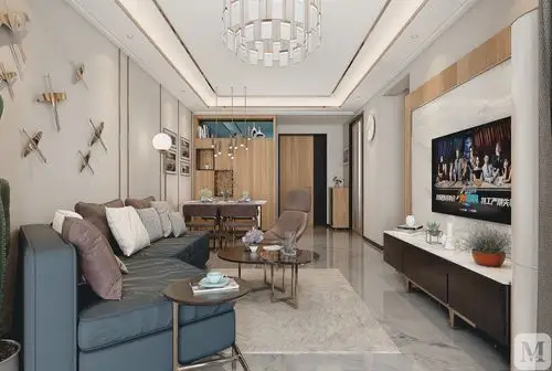 art deco客厅沙发装修效果图