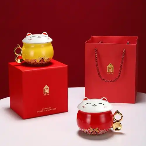 故宫猫杯陶瓷牛奶奶杯教师节礼物故宫博物院纪念品文化创意杯子