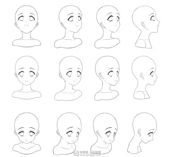 作业:动漫人物头部仰视,俯视的画法训练 - 柒柒霏梦 - 轻微课