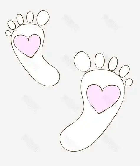 清新简笔画卡通脚丫