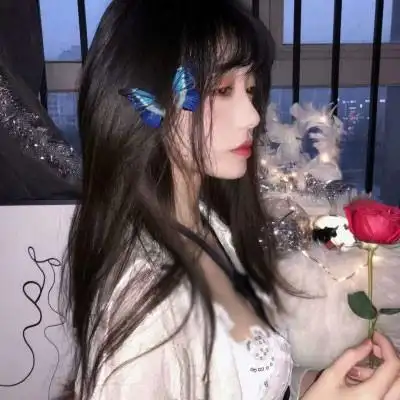 仙女风模糊粉色女生头像