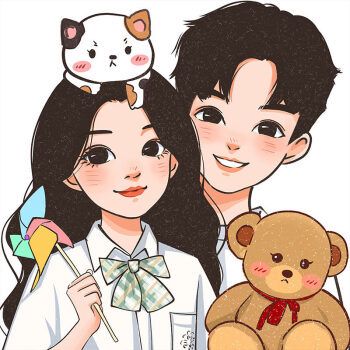 可狄(kedi) 可狄家居 q版手绘头像卡通人物形象动漫设计情侣漫画真人