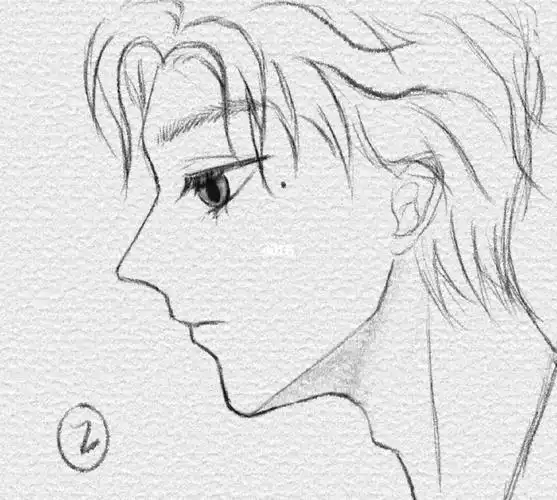 今天录完了课,奖励自己画一张帅哥