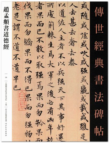 现货 赵孟頫书道德经 传世经典书法碑帖26 河北教育出版社 成人学生