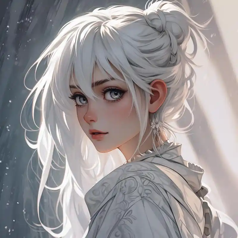 95白发女生动漫头像精选78