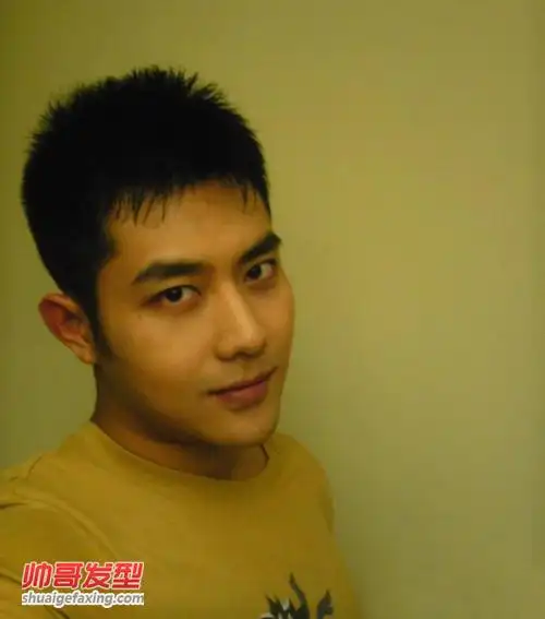 黑色短发帅哥刘洪涛私照最符合国人的审美的男生发型还是黑色短发碎发