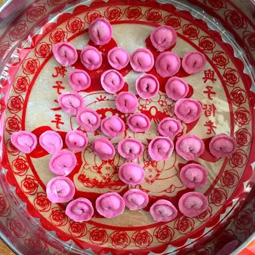 【传承妈妈味-火龙果喜饺09】_火龙果_结婚_新娘_饺子_婚嫁_婚礼