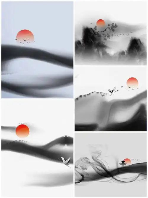 大气简洁中国水墨背景②