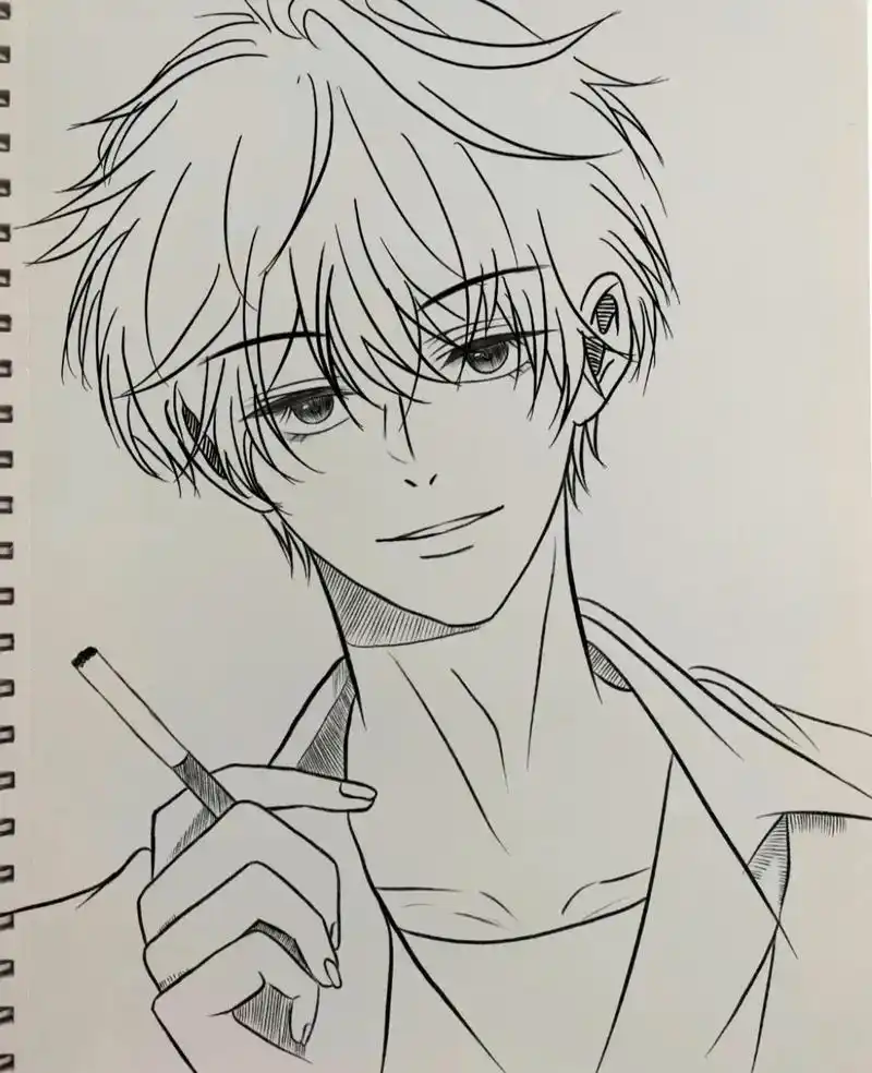 段嘉许帅哥绘画步骤～#画画 #日常瞎画 #一起学画画 #手绘 - 抖音