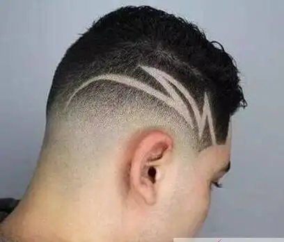 寸头刻痕发型图片