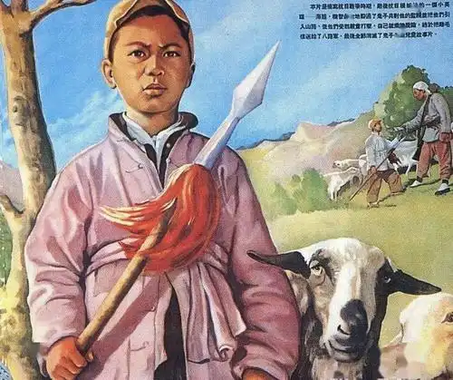 《英雄小八路》里的五个少年主动要求留在前线阵地,他们冒着炮火,用