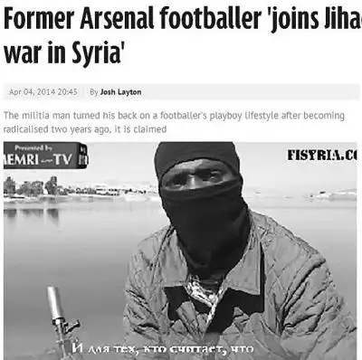 恐怖分子自称阿森纳旧将 曾与c罗一起成长(图)