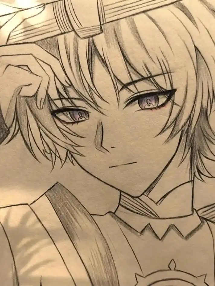 作品欣赏 #动漫人物绘画 #铅笔画 - 抖音