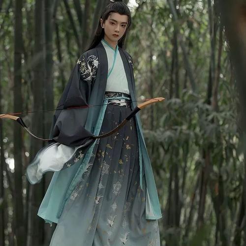 套装古风男士学生夏秋仙气古装男生帅气飘逸明制大码成人汉服男款