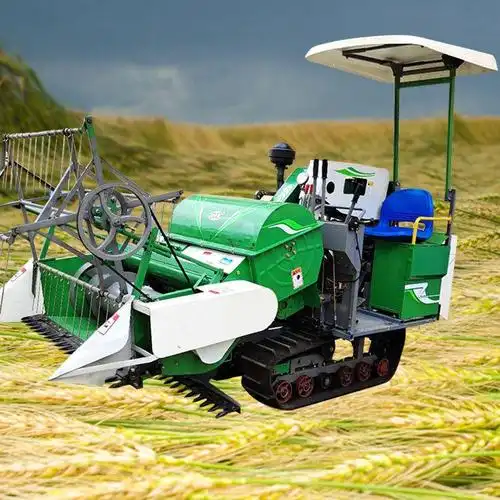 曲阜市德高机械有限公司电启动小型收割机25马力联合割稻机水稻小麦