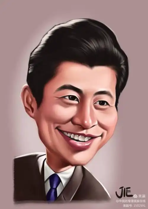 中国电影十佳男演员肖像漫画