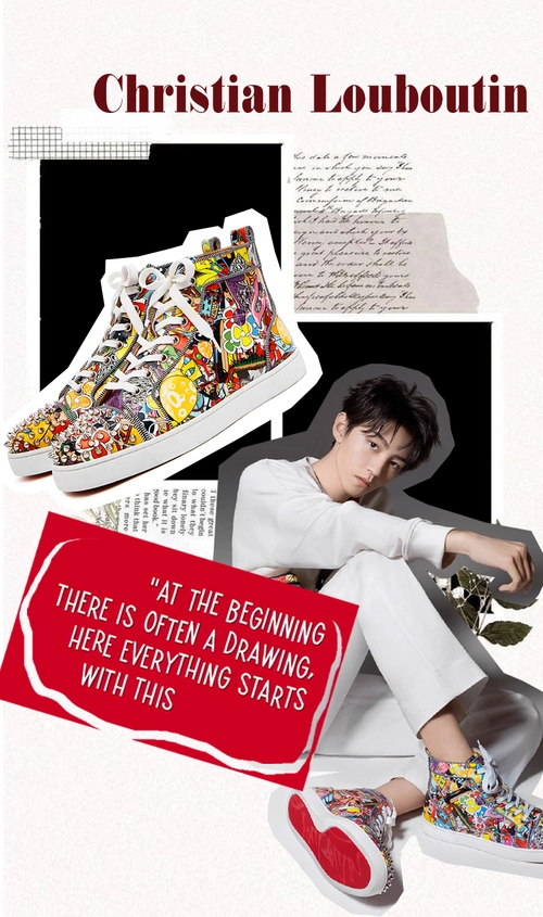 看到前几天christian louboutin宣布王俊凯成为首位品牌代言人拍摄的