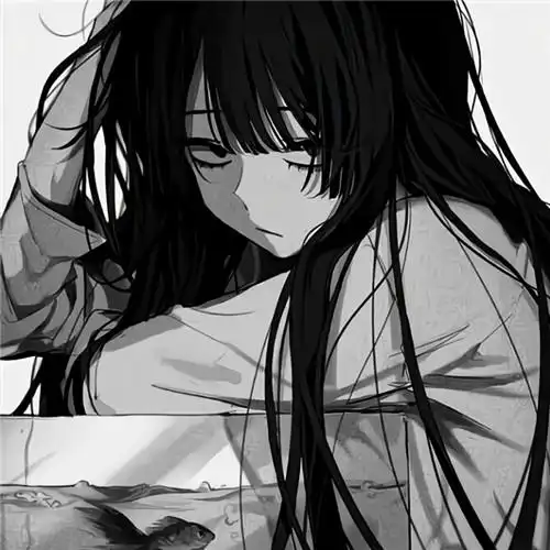 动漫高冷霸气暗黑女生头像图片