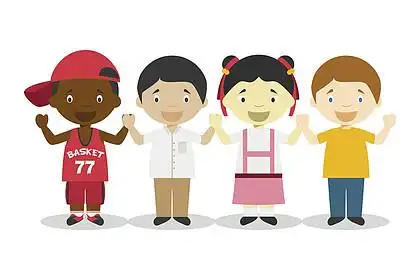 矢量图. 儿童历史收藏.