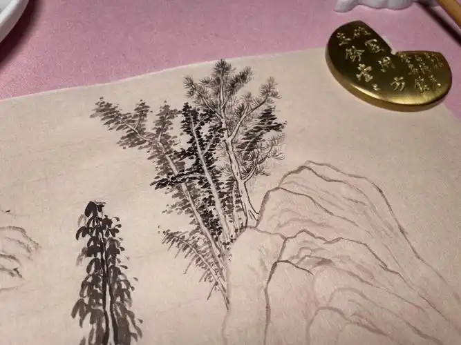 下次又不知道多久能提笔了#画画  #零基础学国画  #山水画  #我的日常