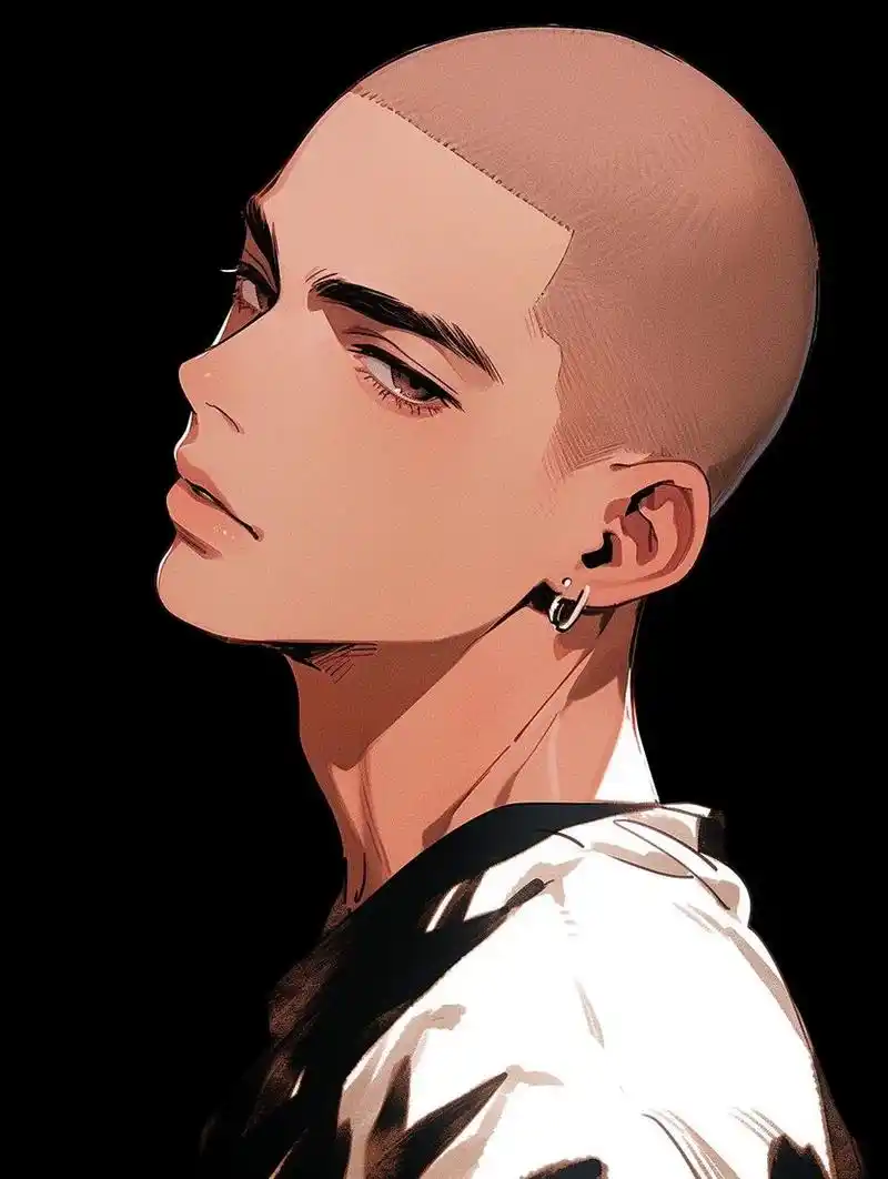 高质量寸头男生头像 13 魔法 buzz cut, 23 years old handsome guy