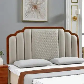 床头板实木床头靠背板软包美式简约现代轻奢新中式一米八两米单买