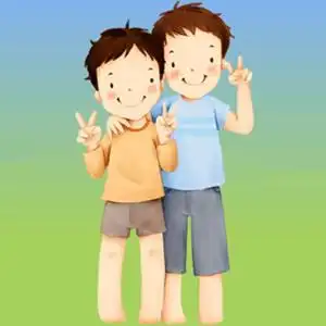 童年兄弟剪刀手头像