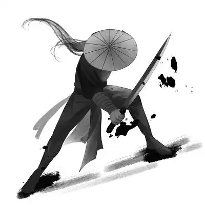 水墨古风人物侠客素材武侠侠客中国水墨古风人物侠客素材剑客设计素材