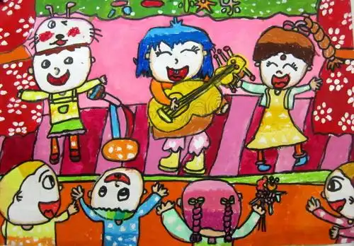 《欢乐六一节》/少儿绘画作品/儿童画/网络美术馆_中国少儿美术教育网