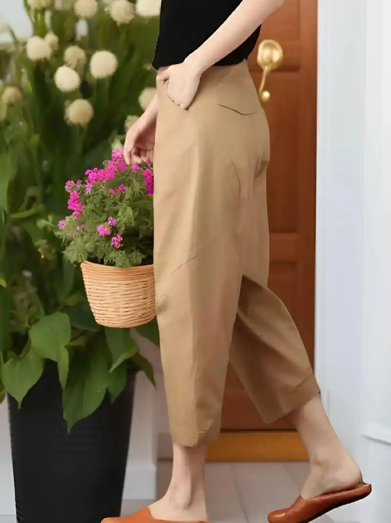 高腰牛仔裤女宽松萝卜裤2024春夏薄款八九分阔腿裤时尚休闲裤 - 抖音