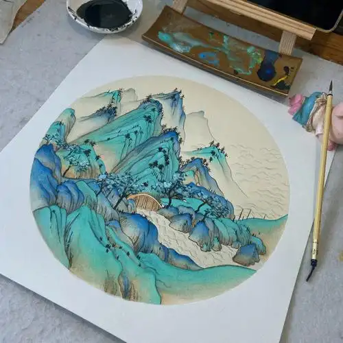 青山绿水 工笔画 国画 山水临摹(附步骤)