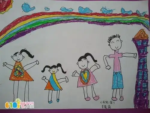 儿童画作品全家福2