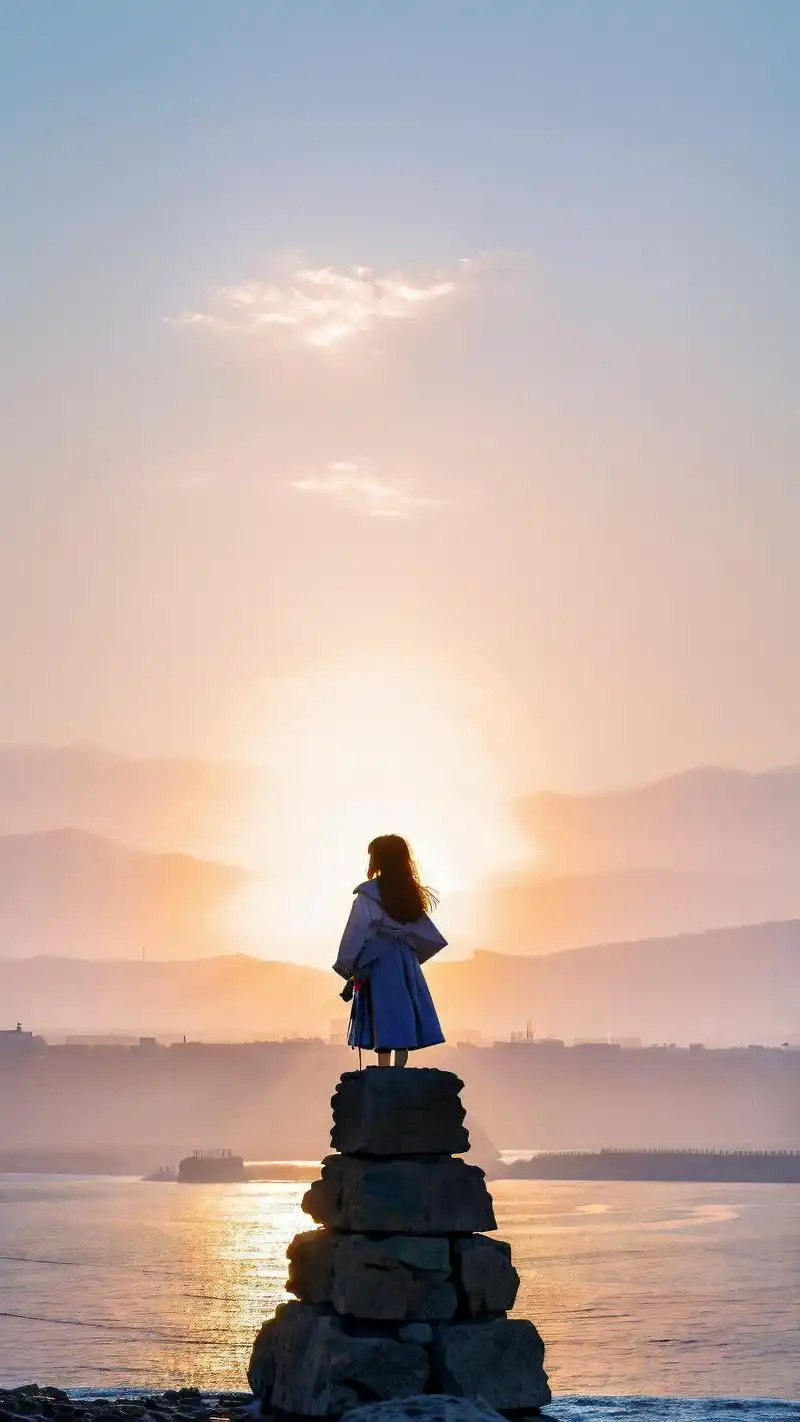那就不要错过这组海边女生背影的壁纸啦!