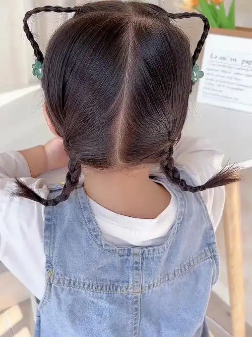 家有女鹅必备发型:猫耳朵翘翘辫真的谁扎谁可爱呀,软萌又俏皮!