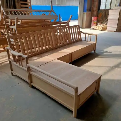 厂家直供北欧新款白蜡木沙发白茬简约家用公寓小户型白蜡实木沙发