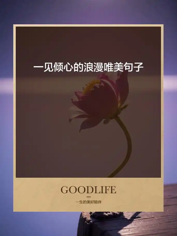 一见倾心的浪漫唯美句子