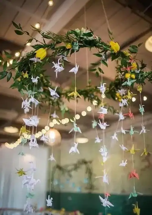 折纸千纸鹤diy折纸立体几何图形diy折纸星星diy用彩纸做几把小伞挂