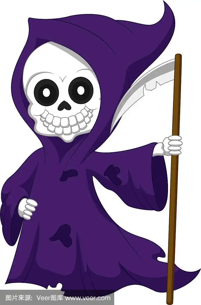 可爱的卡通死神