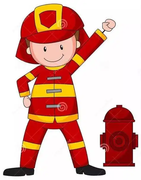 消防员卡通简笔画 消防员卡通简笔画彩色