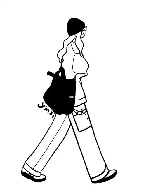 ins简笔画人物黑白篇