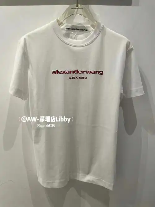 亚历山大王新款t恤61浮纹logo