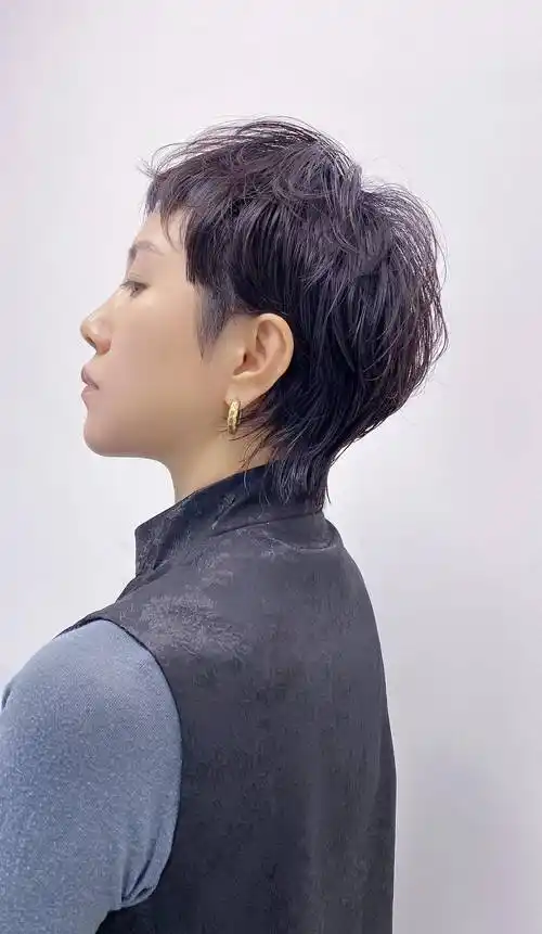 白发大姐,剪款短发带点卷,美翻了_时尚_发型_个性