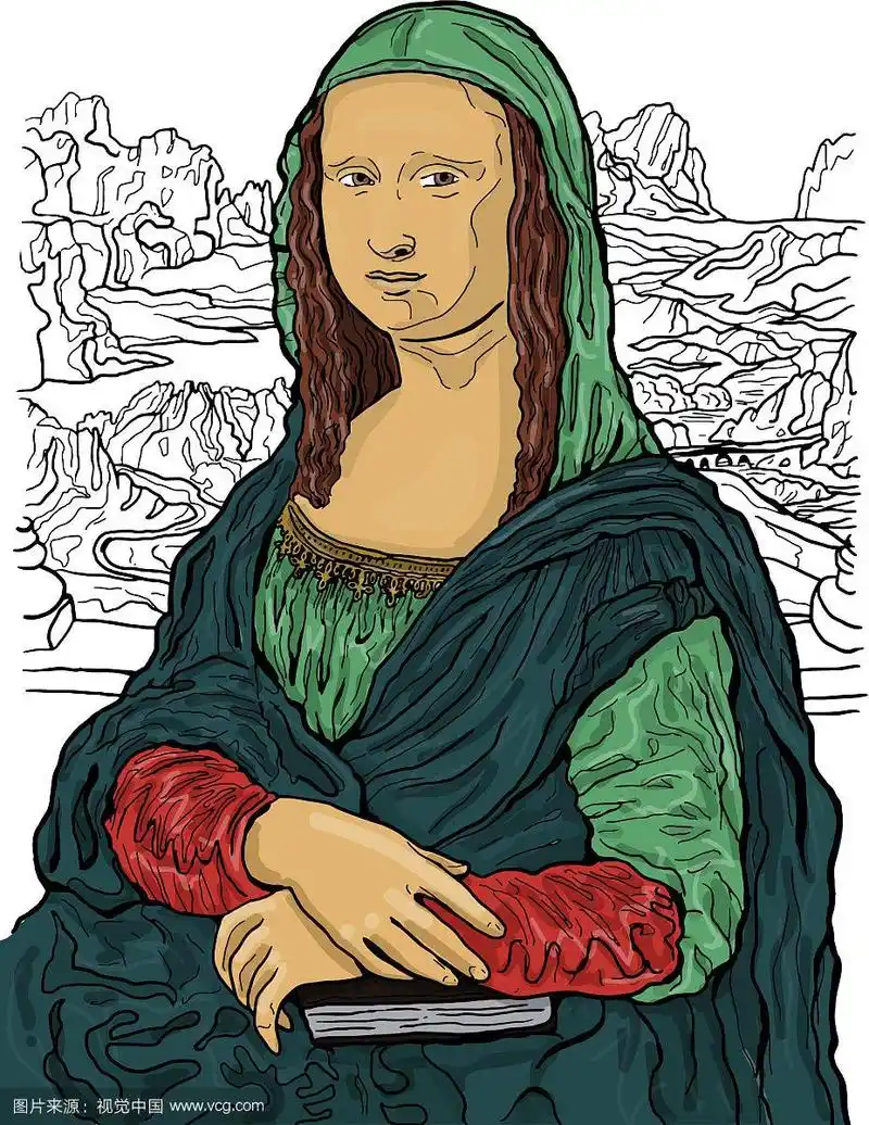 莱昂纳多·达·文西斯画蒙娜丽莎蒙娜丽莎