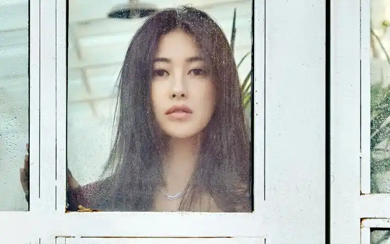 朱珠性感露背毛衣写真桌面壁纸