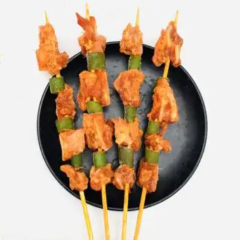 井掌柜井掌柜青椒脆骨串烧烤油炸小吃半成品串串香 青椒脆骨串 青椒