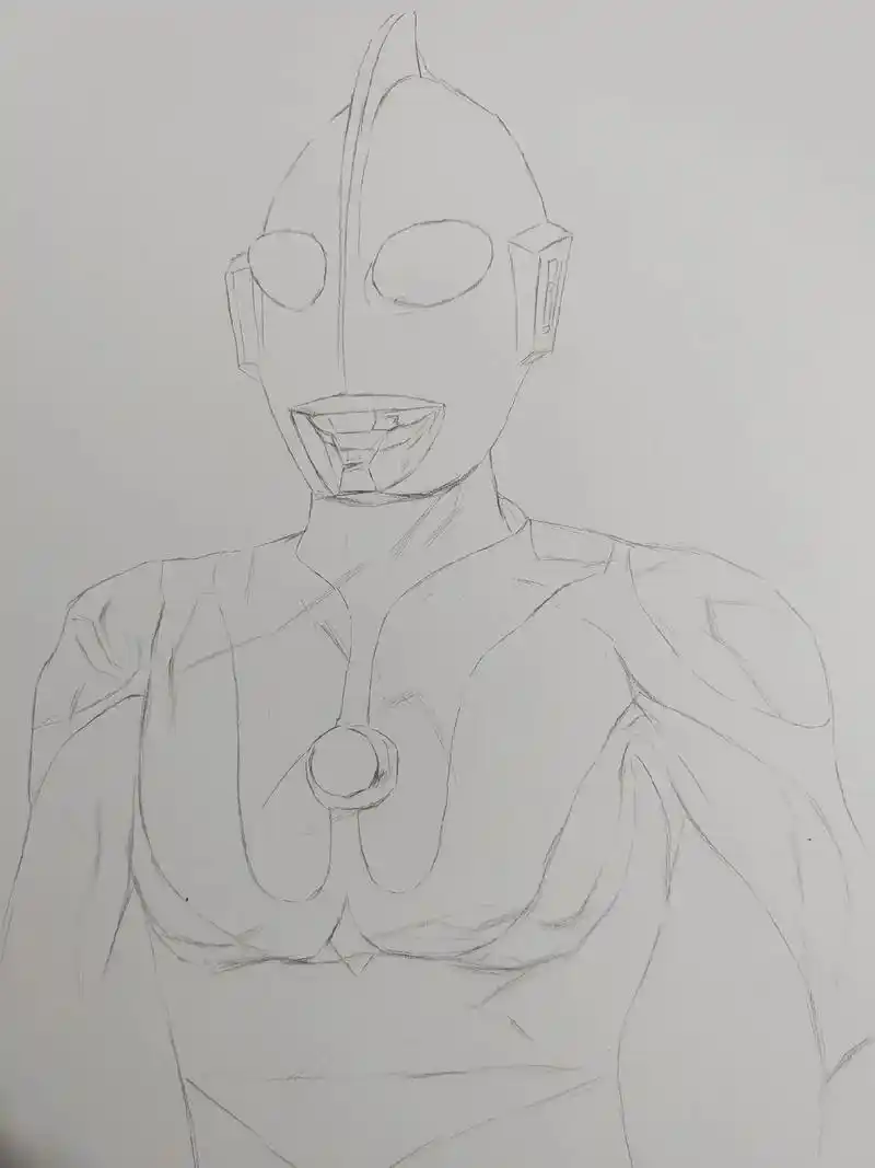 彩铅初代奥特曼,昭和第一道光.早田君,你就这么热爱人类吗#奥 - 抖音