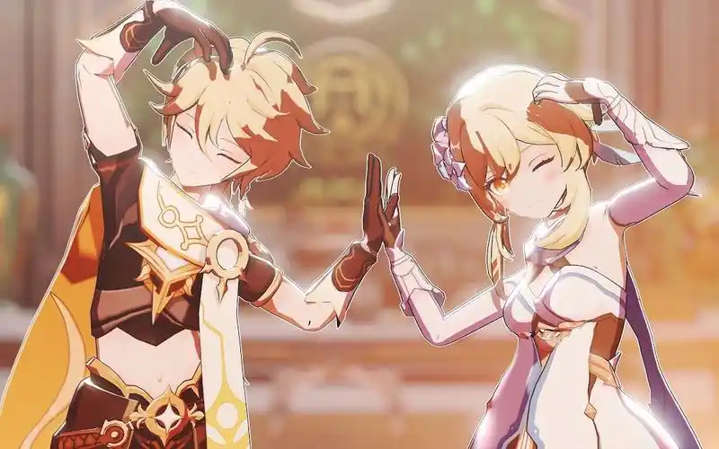 【原神mmd】1 2 fan club【空&荧】【搬运】