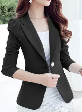小西装女外套韩版修身2019新款春夏季装短款长袖休闲西服女士上衣
