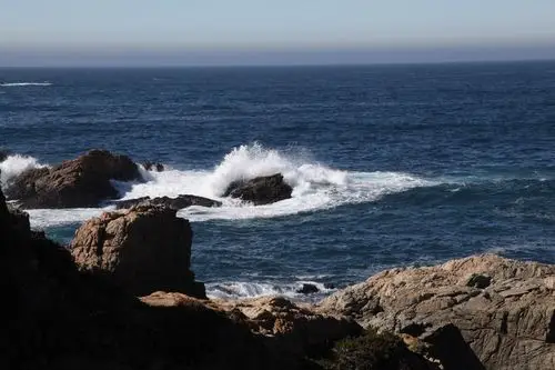 在太平洋的东北海岸边